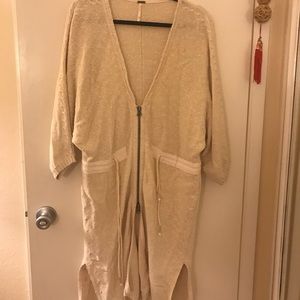 Free People Zip Font Long Sweater